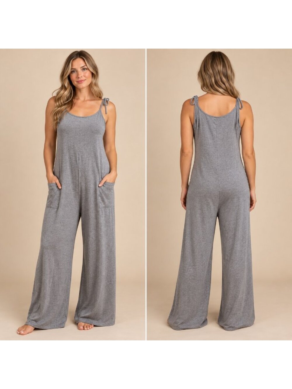 Shein Heather Gray Jumpsuit Jersey Size Medium